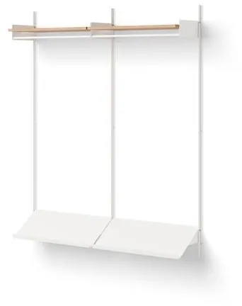 New Works Wardrobe Reol 2 Egetræ/Hvid