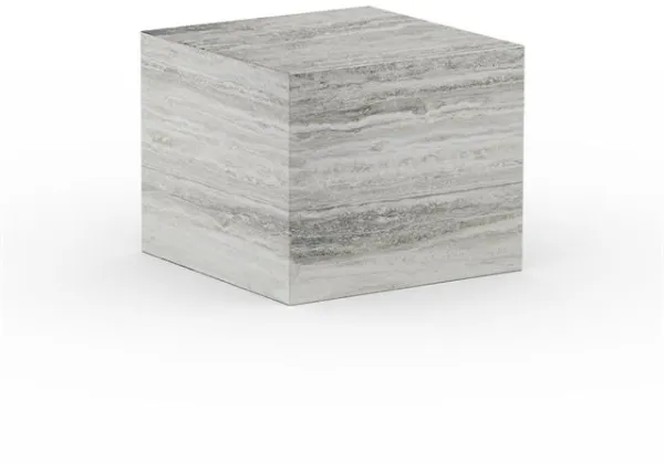 NORR11 Cubism Sofabord Lille Sølv Travertin